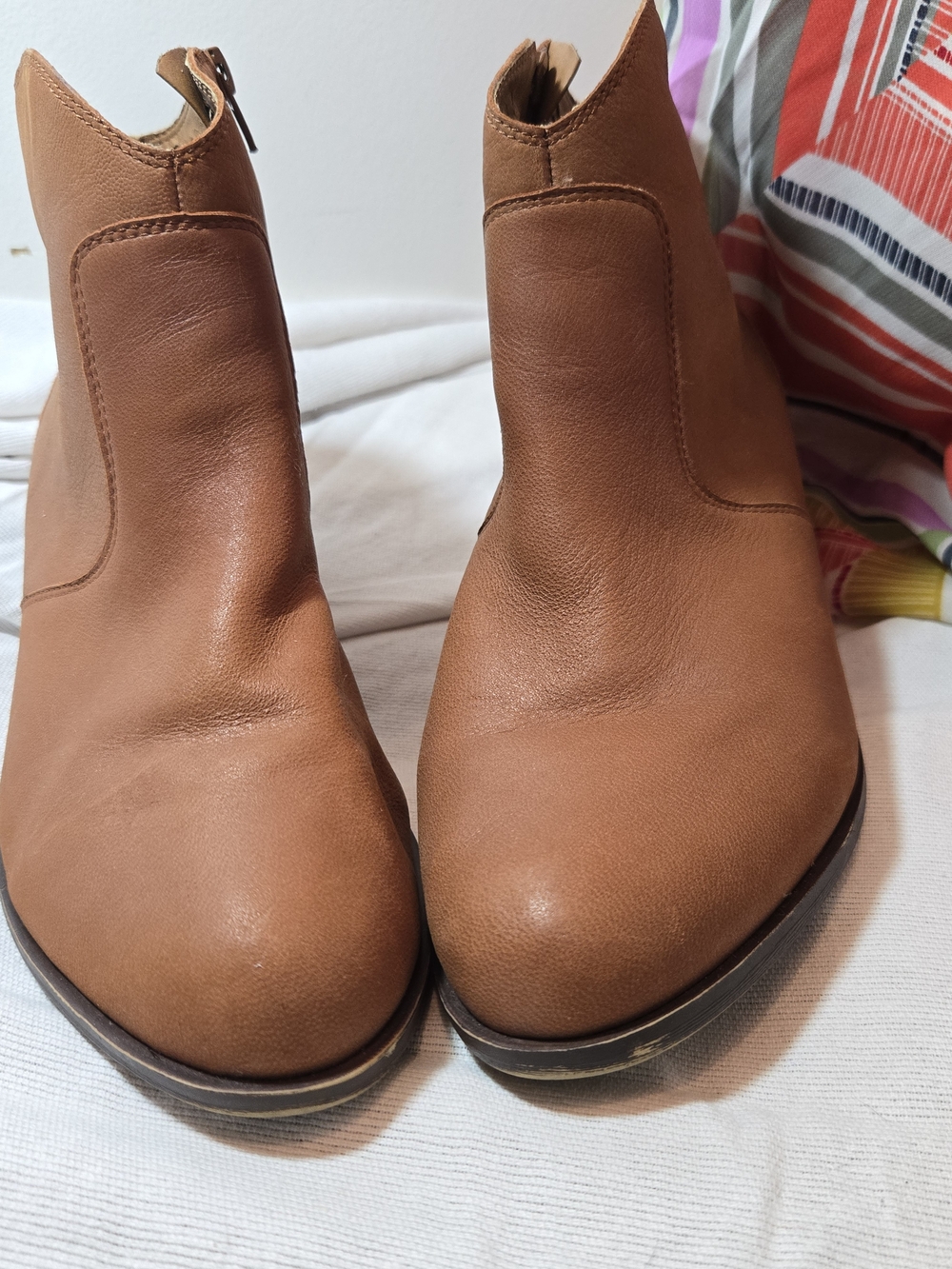 Lucky Brand Women's Tan Leather Ankle Booties